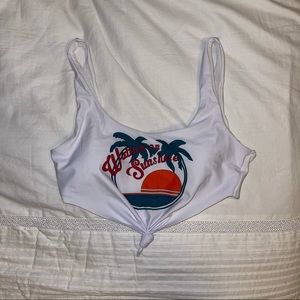 Front tie bikini top halter